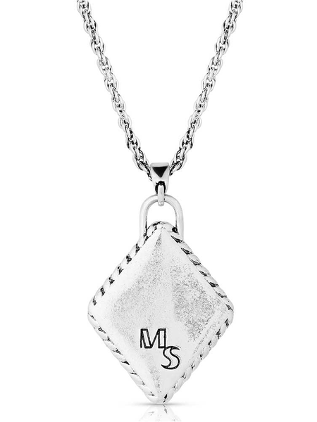 Montana Silversmiths NC6127 Womens High Noon Cobblestone Necklace Silver back view. If you need any assistance with this item or the purchase of this item please call us at five six one seven four eight eight eight zero one Monday through Saturday 10:00a.m EST to 8:00 p.m EST