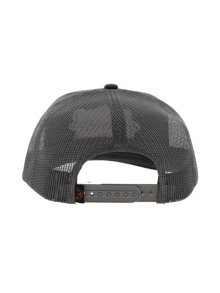 Hooey 2222T-BRGY Diamond Mid Profile Snapback Trucker Hat Grey And Brown back view. If you need any assistance with this item or the purchase of this item please call us at five six one seven four eight eight eight zero one Monday through Saturday 10:00a.m EST to 8:00 p.m EST