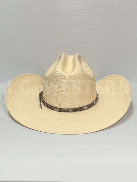 Larry Mahan MS2442BRNX40 10X Brindle 4 INCH BRIM Straw Hat Natural