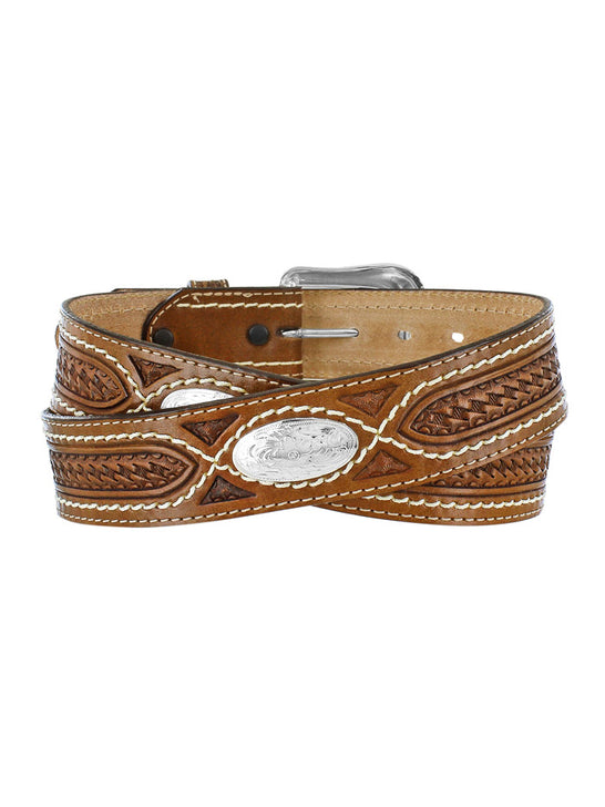 Tony Lama C42644 Mens Cross Creek Ridge Belt Brown back view. If you need any assistance with this item or the purchase of this item please call us at five six one seven four eight eight eight zero one Monday through Saturday 10:00a.m EST to 8:00 p.m EST