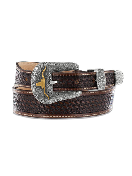 Tony Lama C42905 Mens Bovine Belt Brown front view. If you need any assistance with this item or the purchase of this item please call us at five six one seven four eight eight eight zero one Monday through Saturday 10:00a.m EST to 8:00 p.m EST