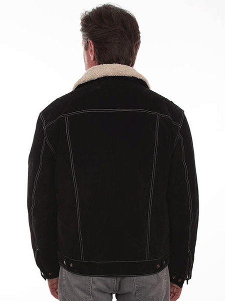 【COSYHARU】Fury Suede Jacket Black black up China leather jacket - COSYHARU | 60% - Asian