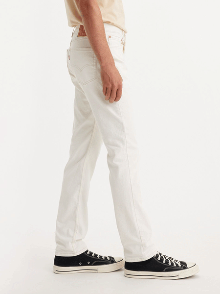 Levi's 045115860 Mens 511 Slim Fit Jeans Sodium White side view. If you need any assistance with this item or the purchase of this item please call us at five six one seven four eight eight eight zero one Monday through Saturday 10:00a.m EST to 8:00 p.m EST