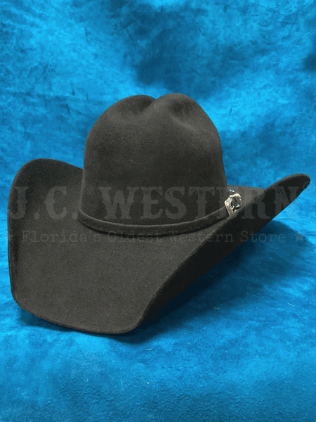 Bullhide BACK ROADS 6X 0625BL Premium Wool Hat Black side / front view. If you need any assistance with this item or the purchase of this item please call us at five six one seven four eight eight eight zero one Monday through Saturday 10:00a.m EST to 8:00 p.m EST