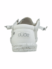Hey Dude 40019-1KA Mens Wally Sox Shoe Stone White back view. If you need any assistance with this item or the purchase of this item please call us at five six one seven four eight eight eight zero one Monday through Saturday 10:00a.m EST to 8:00 p.m EST