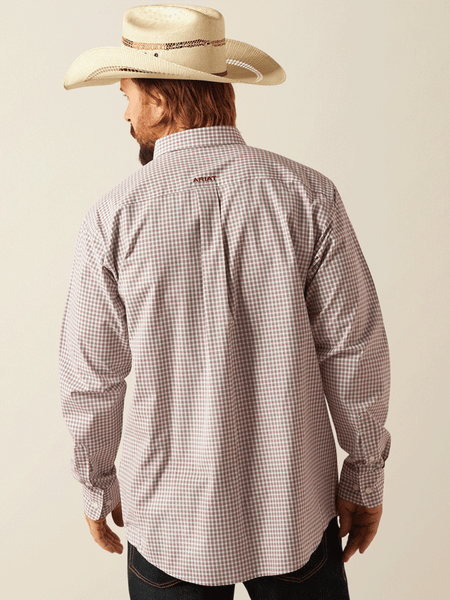 Ariat 10054647 Mens Pro Series Glen Classic Fit Shirt Brick back view. If you need any assistance with this item or the purchase of this item please call us at five six one seven four eight eight eight zero one Monday through Saturday 10:00a.m EST to 8:00 p.m EST