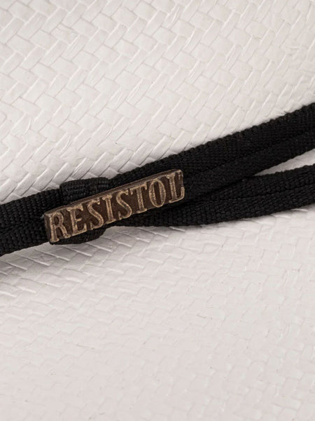 Resistol RSROJR-B73481AL Youth Rodeo Straw Cowboy Hat Natural close up. If you need any assistance with this item or the purchase of this item please call us at five six one seven four eight eight eight zero one Monday through Saturday 10:00a.m EST to 8:00 p.m EST