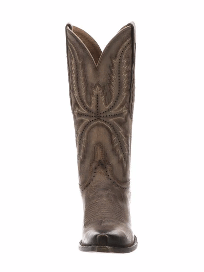 Lucchese M5067.S54 Womens MARCELLA Western Boot Brown front and side view. If you need any assistance with this item or the purchase of this item please call us at five six one seven four eight eight eight zero one Monday through Saturday 10:00a.m EST to 8:00 p.m EST