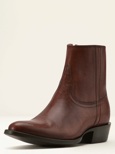 Ariat 10061152 Mens Barrett Western Boot Inkwell Nearly Brown side and front view. If you need any assistance with this item or the purchase of this item please call us at five six one seven four eight eight eight zero one Monday through Saturday 10:00a.m EST to 8:00 p.m EST