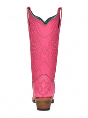 Corral Z5138 Ladies Embroidery Western Boot Fuchsia back view. If you need any assistance with this item or the purchase of this item please call us at five six one seven four eight eight eight zero one Monday through Saturday 10:00a.m EST to 8:00 p.m EST
