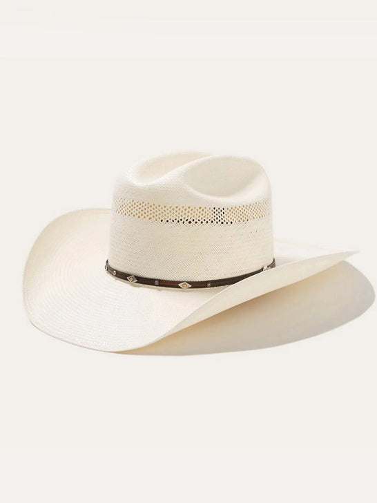 Stetson SSLOBO-304281 LOBO 10X Straw Hat Natural front / side view. If you need any assistance with this item or the purchase of this item please call us at five six one seven four eight eight eight zero one Monday through Saturday 10:00a.m EST to 8:00 p.m EST