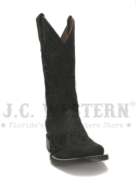 Circle G L5464 Ladies Embroidery Boot Black side and front view. If you need any assistance with this item or the purchase of this item please call us at five six one seven four eight eight eight zero one Monday through Saturday 10:00a.m EST to 8:00 p.m EST