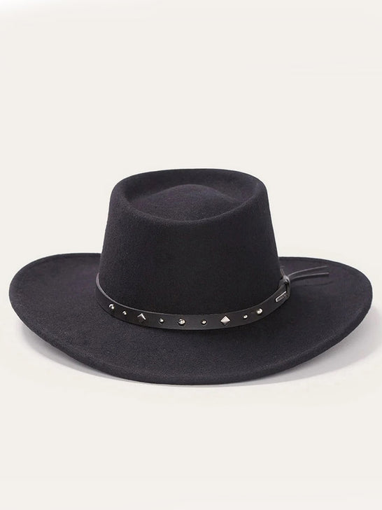 Stetson SWBKHK-783207 BLACK HAWK Outdoor Crushable Felt Hat Black front view. If you need any assistance with this item or the purchase of this item please call us at five six one seven four eight eight eight zero one Monday through Saturday 10:00a.m EST to 8:00 p.m EST