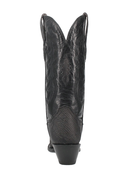 Dan Post DP3008 Womens Drifter Lizard Boots Charcoal back view. If you need any assistance with this item or the purchase of this item please call us at five six one seven four eight eight eight zero one Monday through Saturday 10:00a.m EST to 8:00 p.m EST