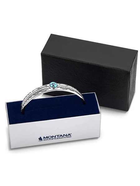 Montana Silversmiths BC6104 Womens Enchanted Soul Cuff Bracelet Silver in box. If you need any assistance with this item or the purchase of this item please call us at five six one seven four eight eight eight zero one Monday through Saturday 10:00a.m EST to 8:00 p.m EST