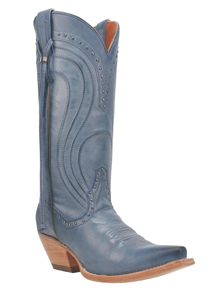 Dan Post DP4277 Womens Donnah Leather Boot Blue front and side view. If you need any assistance with this item or the purchase of this item please call us at five six one seven four eight eight eight zero one Monday through Saturday 10:00a.m EST to 8:00 p.m EST