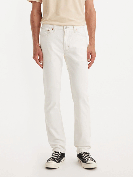 Levi's 045115860 Mens 511 Slim Fit Jeans Sodium White front view. If you need any assistance with this item or the purchase of this item please call us at five six one seven four eight eight eight zero one Monday through Saturday 10:00a.m EST to 8:00 p.m EST