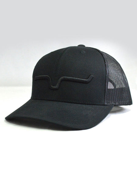 Kimes Ranch WEEKLY TRUCKER Mesh Back Cap Black front / side view. If you need any assistance with this item or the purchase of this item please call us at five six one seven four eight eight eight zero one Monday through Saturday 10:00a.m EST to 8:00 p.m EST