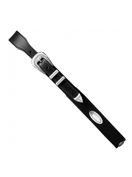 Brighton 39103 Mens Taper Ornament Belt Black full view. If you need any assistance with this item or the purchase of this item please call us at five six one seven four eight eight eight zero one Monday through Saturday 10:00a.m EST to 8:00 p.m EST