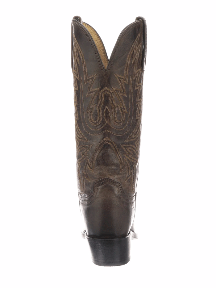 Lucchese N4554.54 Womens SAVANNAH Western Boot Dark Brown front and side view of pair. If you need any assistance with this item or the purchase of this item please call us at five six one seven four eight eight eight zero one Monday through Saturday 10:00a.m EST to 8:00 p.m EST