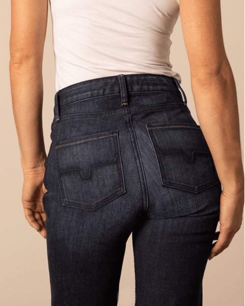 Kimes Ranch WJE0000016 Womens Olivia Jeans Dark Wash back close up. If you need any assistance with this item or the purchase of this item please call us at five six one seven four eight eight eight zero one Monday through Saturday 10:00a.m EST to 8:00 p.m EST
