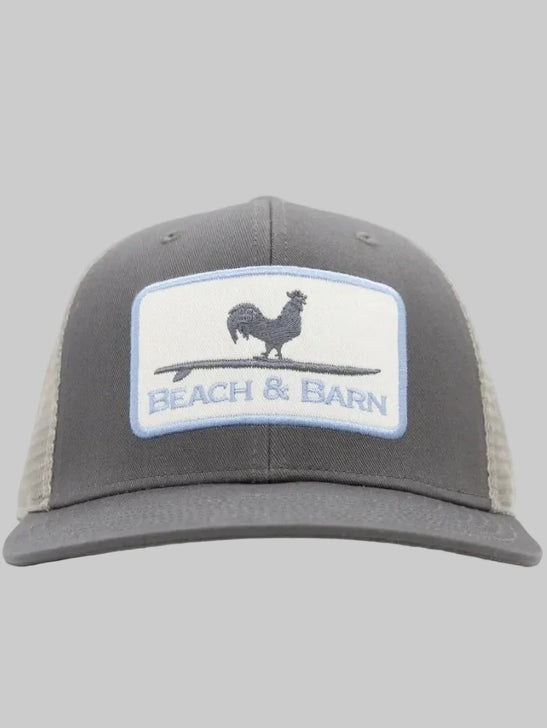 Beach & Barn HARD WORK Snapback Hat Charcoal front view. If you need any assistance with this item or the purchase of this item please call us at five six one seven four eight eight eight zero one Monday through Saturday 10:00a.m EST to 8:00 p.m EST