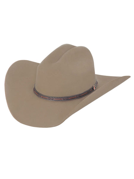 Justin JF0242GALP40 2X Gallop Premium Wool Hat Dark Khaki Fawn side / front view. If you need any assistance with this item or the purchase of this item please call us at five six one seven four eight eight eight zero one Monday through Saturday 10:00a.m EST to 8:00 p.m EST