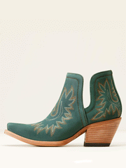 Ariat 10046866 Womens Dixon Western Boot Poseidon Suede Green outter side view. If you need any assistance with this item or the purchase of this item please call us at five six one seven four eight eight eight zero one Monday through Saturday 10:00a.m EST to 8:00 p.m EST