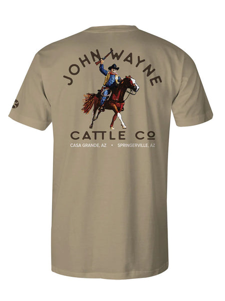Hooey HT1700TN Mens John Wayne T-Shirt Tan back view. If you need any assistance with this item or the purchase of this item please call us at five six one seven four eight eight eight zero one Monday through Saturday 10:00a.m EST to 8:00 p.m EST