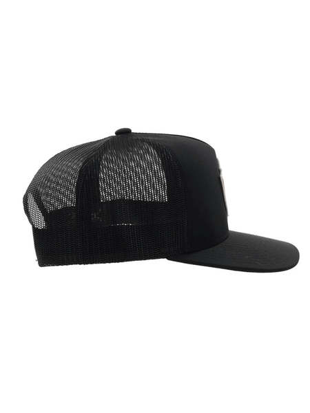 Hooey LS011T-BK LONE STAR High Profile Snapback Trucker Hat Black side view. If you need any assistance with this item or the purchase of this item please call us at five six one seven four eight eight eight zero one Monday through Saturday 10:00a.m EST to 8:00 p.m EST