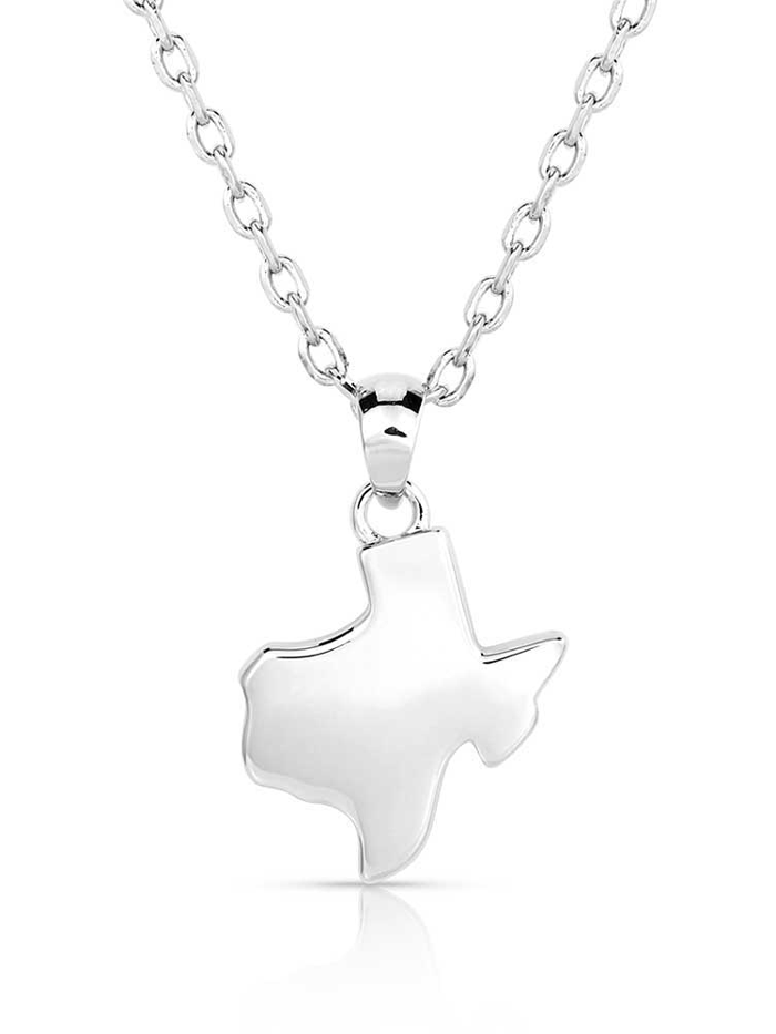 Montana Silversmiths NC5619 Womens Texas Forever Necklace Silver front view. If you need any assistance with this item or the purchase of this item please call us at five six one seven four eight eight eight zero one Monday through Saturday 10:00a.m EST to 8:00 p.m EST
