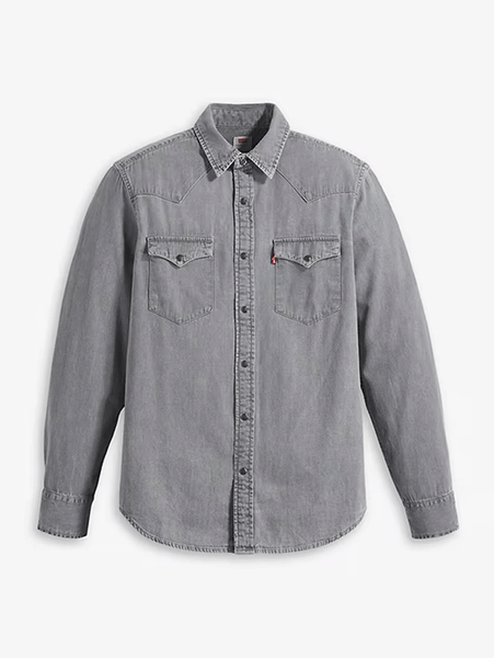 Levis 857450111 Mens Classic Western Standard Shirt Norman Grey Wash J.C. Western Wear