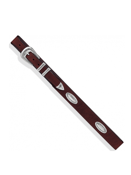 Brighton 39107 Mens Taper Ornament Belt Brown full view. If you need any assistance with this item or the purchase of this item please call us at five six one seven four eight eight eight zero one Monday through Saturday 10:00a.m EST to 8:00 p.m EST