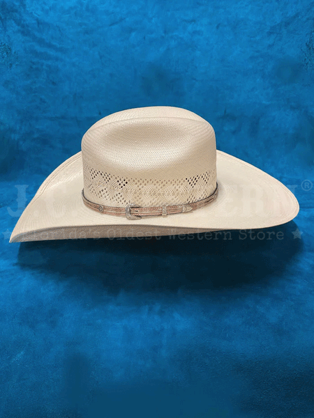 Larry Mahan MSP430PALX 10X PALOMINO Straw Hat Ivory left side view. If you need any assistance with this item or the purchase of this item please call us at five six one seven four eight eight eight zero one Monday through Saturday 10:00a.m EST to 8:00 p.m EST