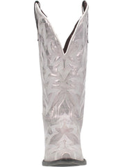 Laredo 52463 Womens DREAM GIRL Leather Boot Silver front view. If you need any assistance with this item or the purchase of this item please call us at five six one seven four eight eight eight zero one Monday through Saturday 10:00a.m EST to 8:00 p.m EST