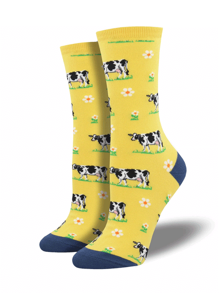 Socksmith WNC1516 Womens Legendairy Crew Socks In Yellow. If you need any assistance with this item or the purchase of this item please call us at five six one seven four eight eight eight zero one Monday through Saturday 10:00a.m EST to 8:00 p.m EST