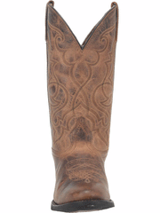Laredo 51112 Womens MADDIE Leather Boot Tan full front view. If you need any assistance with this item or the purchase of this item please call us at five six one seven four eight eight eight zero one Monday through Saturday 10:00a.m EST to 8:00 p.m EST