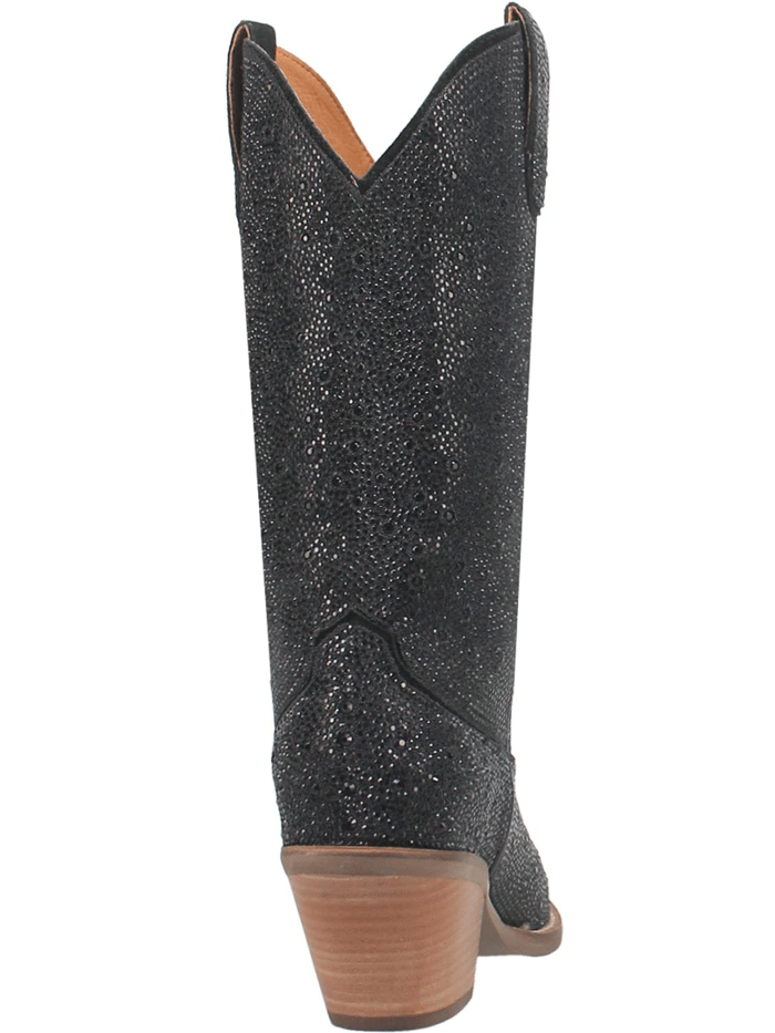 Dingo DI570-BK Womens Silver Dollar Fashion Western Boot Black front and side view. If you need any assistance with this item or the purchase of this item please call us at five six one seven four eight eight eight zero one Monday through Saturday 10:00a.m EST to 8:00 p.m EST