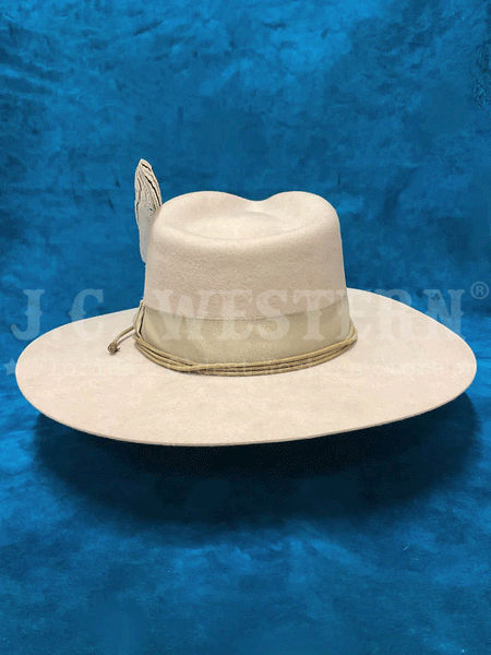  Bullhide GOOD VIBE 0814BC Felt Hat Buckskin back view. If you need any assistance with this item or the purchase of this item please call us at five six one seven four eight eight eight zero one Monday through Saturday 10:00a.m EST to 8:00 p.m EST