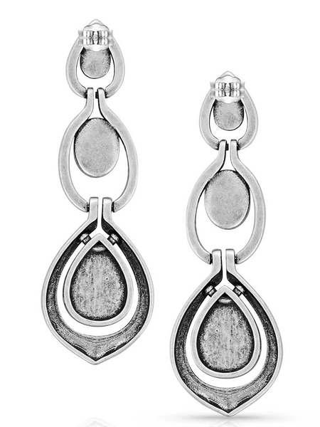 Montana Silversmiths ER5638 Womens Unmatched Beauty Turquoise Earrings Silver back view. If you need any assistance with this item or the purchase of this item please call us at five six one seven four eight eight eight zero one Monday through Saturday 10:00a.m EST to 8:00 p.m EST