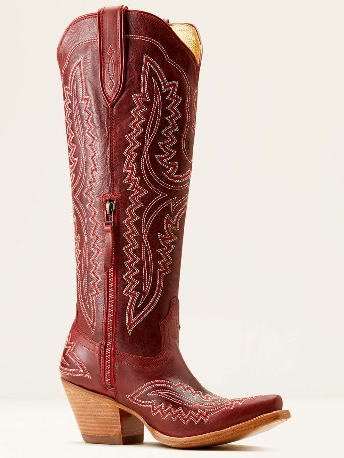 Ariat 10050870 Womens Casanova Western Boot Powder Red Alert side / front view. If you need any assistance with this item or the purchase of this item please call us at five six one seven four eight eight eight zero one Monday through Saturday 10:00a.m EST to 8:00 p.m EST
