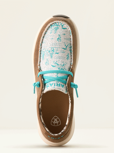 Ariat 10053714 Womens Buckeye Shoe Honey Bear toe view from above. If you need any assistance with this item or the purchase of this item please call us at five six one seven four eight eight eight zero one Monday through Saturday 10:00a.m EST to 8:00 p.m EST