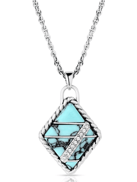 Montana Silversmiths NC6127 Womens High Noon Cobblestone Necklace Silver front view. If you need any assistance with this item or the purchase of this item please call us at five six one seven four eight eight eight zero one Monday through Saturday 10:00a.m EST to 8:00 p.m EST