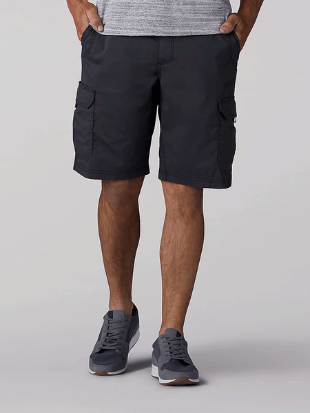 Lee 2187019 Mens Extreme Motion Lightweight Crossroads Shorts Black front view. If you need any assistance with this item or the purchase of this item please call us at five six one seven four eight eight eight zero one Monday through Saturday 10:00a.m EST to 8:00 p.m EST