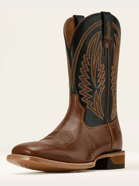 Ariat 10061301 Mens Sidewinder Wide Square Toe Cowboy Boot Gingersnap Brown front and side view. If you need any assistance with this item or the purchase of this item please call us at five six one seven four eight eight eight zero one Monday through Saturday 10:00a.m EST to 8:00 p.m EST