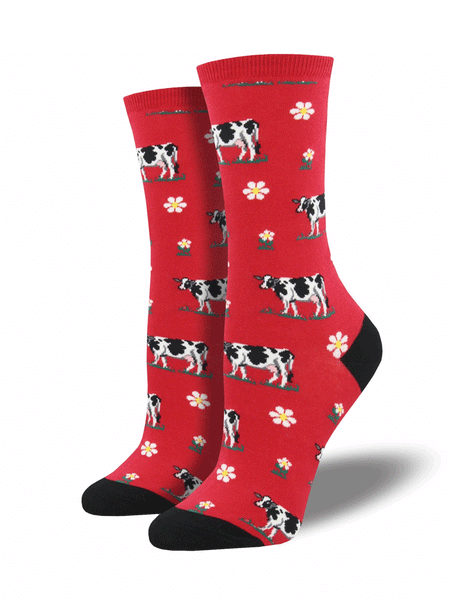 Socksmith WNC1516 Womens Legendairy Crew Socks In Red . If you need any assistance with this item or the purchase of this item please call us at five six one seven four eight eight eight zero one Monday through Saturday 10:00a.m EST to 8:00 p.m EST