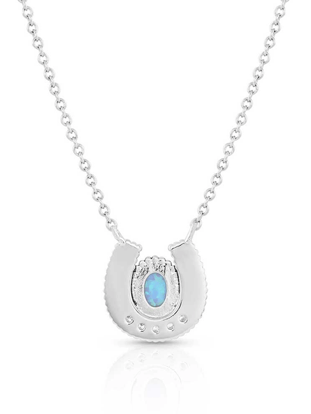 Montana Silversmiths NC5121 Womens Mackenzie Horse Pendant Necklace Silver back view. If you need any assistance with this item or the purchase of this item please call us at five six one seven four eight eight eight zero one Monday through Saturday 10:00a.m EST to 8:00 p.m EST