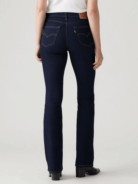 Levi's 187590050 Womens 725 High Rise Bootcut Jeans Cast Shadows back view. If you need any assistance with this item or the purchase of this item please call us at five six one seven four eight eight eight zero one Monday through Saturday 10:00a.m EST to 8:00 p.m EST