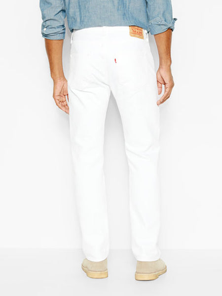 Levi’s 005010651 Mens 501 Original Fit Jeans White back view.If you need any assistance with this item or the purchase of this item please call us at five six one seven four eight eight eight zero one Monday through Saturday 10:00a.m EST to 8:00 p.m EST