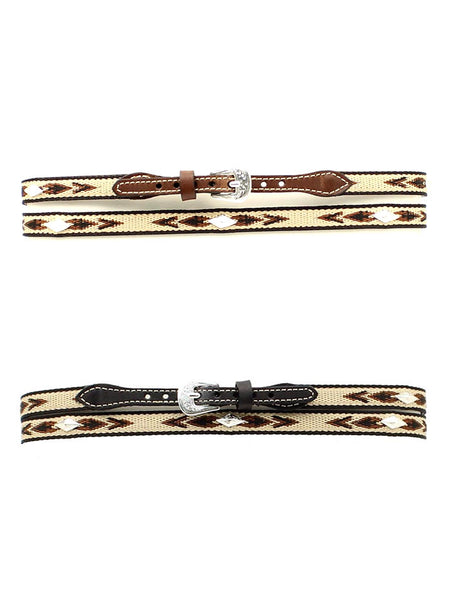 Twister 0277401 0277402 Embroidered Aztec Pattern With Conchos Leather Hatband Black Or Brown. If you need any assistance with this item or the purchase of this item please call us at five six one seven four eight eight eight zero one Monday through Saturday 10:00a.m EST to 8:00 p.m EST